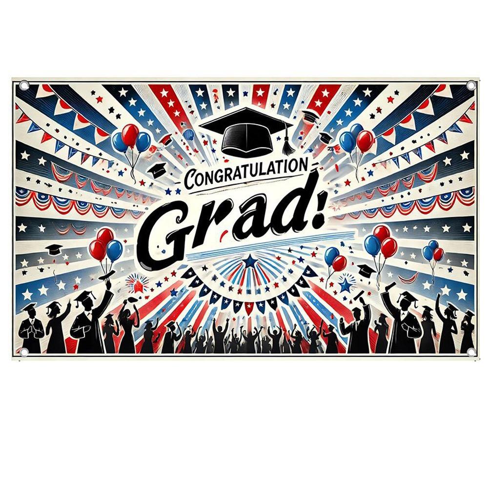 Congrats Grad Graduates Background Celebrate Happy Graduation Banner  Photography Props
