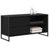 TV Stand in Black Oak Effect 100 x 36 x 49.5 cm