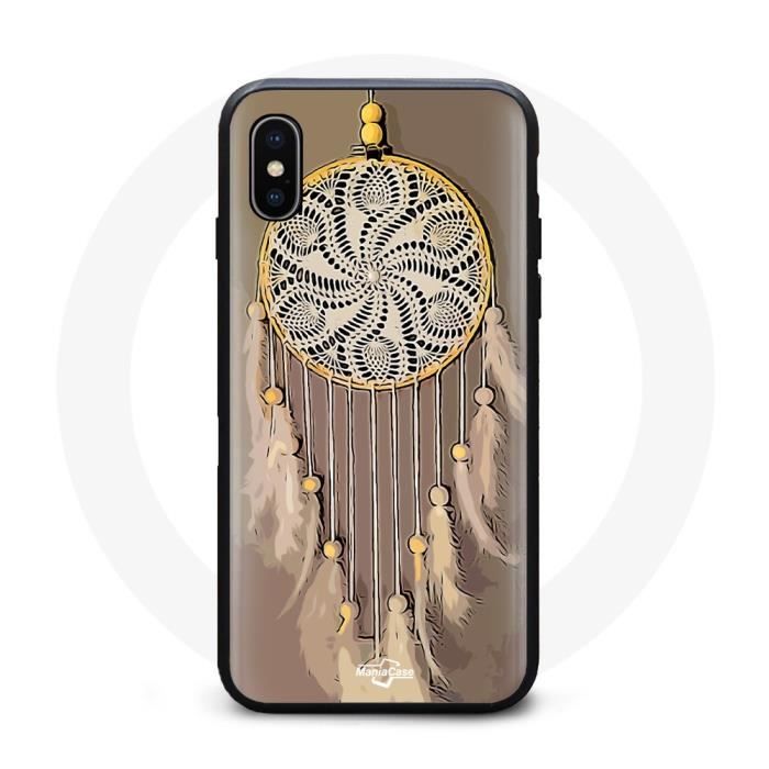 Coque Iphone XS max Attrape rêve en forme de couleur café