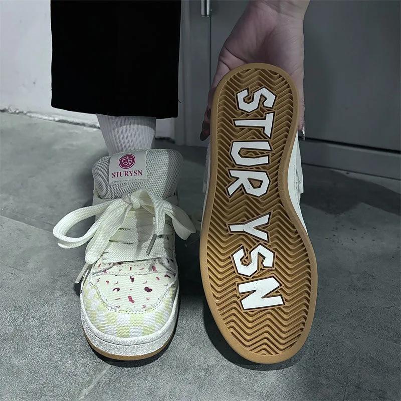 Fashion Style High Aesthetic Niche Design Board Shoes for Women In Autumn New Student Versatile Breathable Casual Small White Shoes
