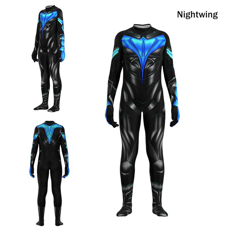 Titans 2 Nightwing Halloween Bodysuit Set For Adults And Kids