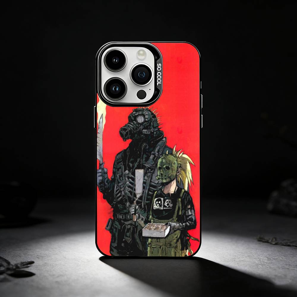D-Dorohedoro-es Handyhülle Für iPhone 17,16,15,14,13,12,11 Plus,Pro Max,XS,Farbige silberne Handyhülle