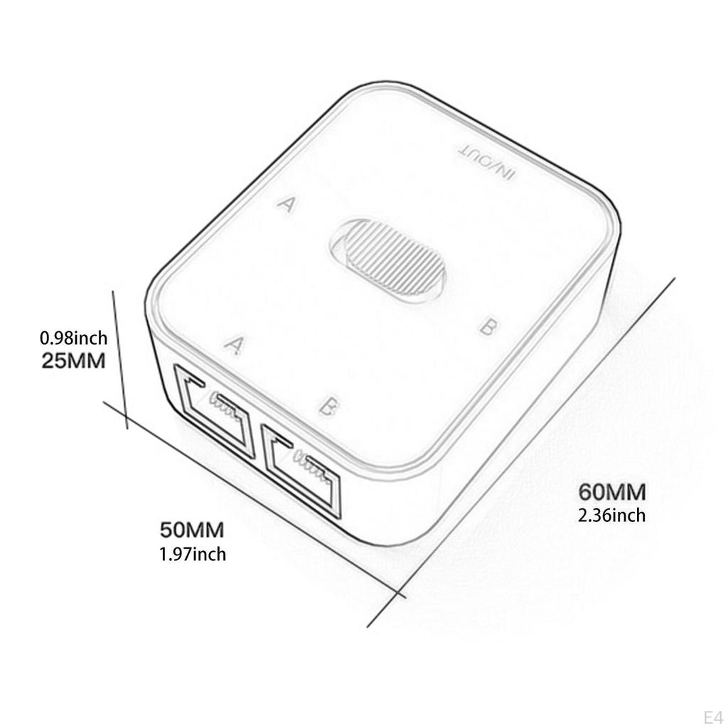 1000Mbps Ethernet Network Adapter 2 Way Connector Easy Installation Extender Switch Selector