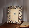 Brick Pattern Bone Inlay Photo Frame – 5x7 | Handcrafted Artisan Décor