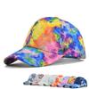 Nowa czapka bejsbolówka tie-dye dla mężczyzn i kobiet, modny letni kapelusz przeciwsłoneczny z ochroną UV, oddychająca bawełniana czapka w wielu kolorach