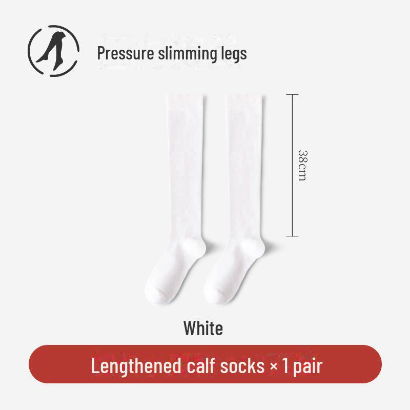 Women's Black Over-the-Knee Compression Socks - Pure Cotton, Autumn/Winter Style