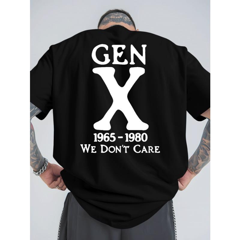 

Европейские размеры Модные летние спортивные футболки для улицы для Поколения X, с повседневными большими размерами, стильными принтами для мужчин S чёрный