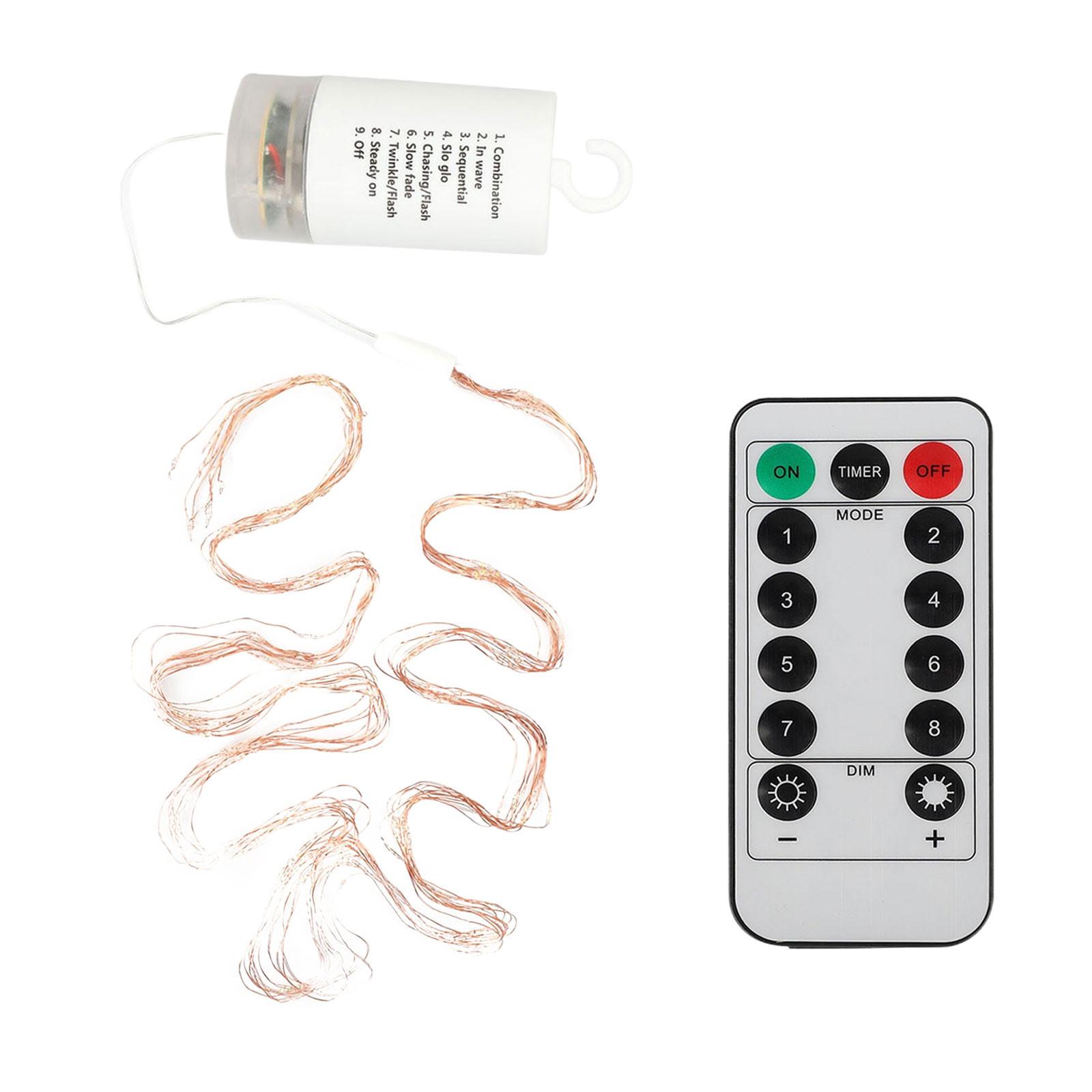 

Уличные гирлянды 200 светодиодных гирлянд многоцветные медные гирлянды на батарейках для рождественской свадьбы вечеринки садовый декор One Size белый