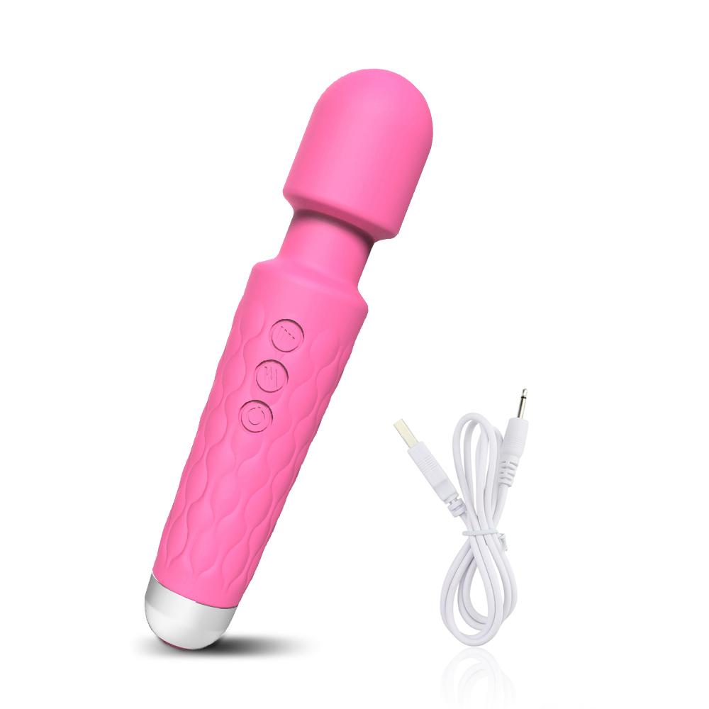 Powerful Oral Clit Vibrators USB Charge Av Magic Wand Vibrator Anal Massager Adult Sex Toys For Women Safe Silicone Sex Products