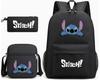 Interstellar Baby Stitch Three-Piece School Bag Cartoon Peripheral Printed Polyester Backpack Student School Bag Leisure Bag