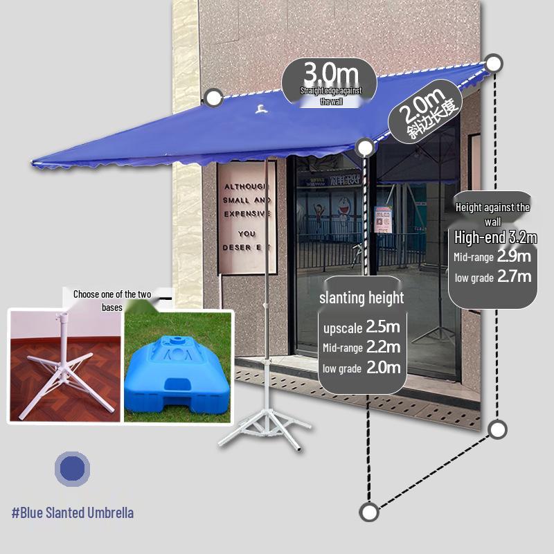 Großer winddichter Sonnenschirm: Gewerbliche Faltmarkise für den Außenbereich zum Sonnenschutz