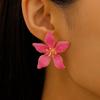 2026 Vintage Drop Glazed Flower Earrings for Women Elegent Sweet Y2K Stud Earrings Exaggerated Jewelry Accessory Gift