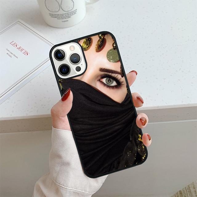 Islamic Hijab Gril Eye Queen Phone Case For iPhone 17 Air 14 15 16 13 12 Cover For Apple Pro Max Plus