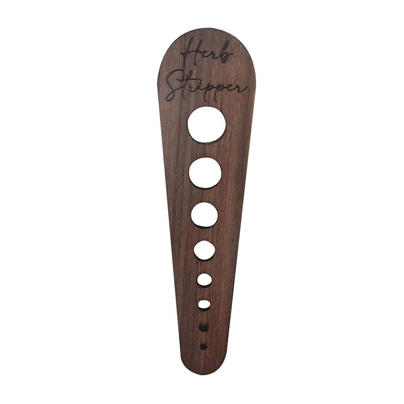 

Herb Stem Remover Wooden Herb Stripper For Kale Collard Greens With Curved Edge Multi-Holes Kitchen Gadget Thyme Basil Leaf