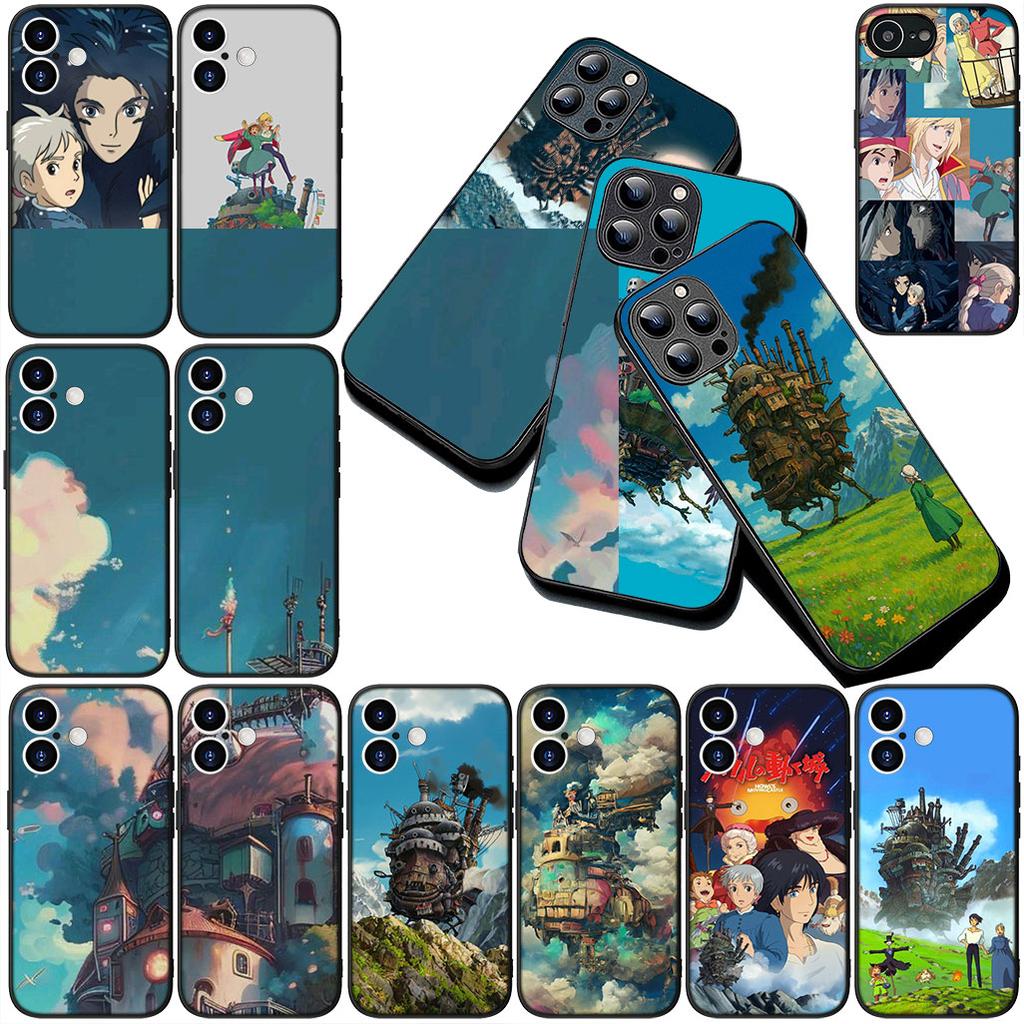 Howls Anime Movings Poster Castles Phone Case for OPPO A80 A18 A16 A40 A17 A15 A38 A78 A79 A54 A57 A12 A60 4G 5G Cover
