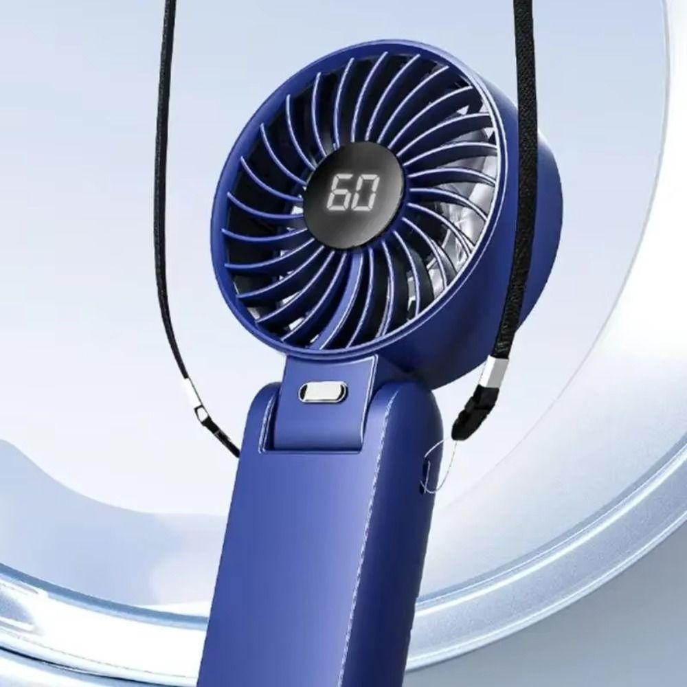 Ultra Leiser Mini Tragbarer Ventilator Digitales Display Faltbarer Ventilator Effiziente Kühlung Kleiner Ventilator Autonutzung