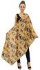 Phagun Women Brown Cotton Voile Horse Print Long Neck Wrap Scarf Stole