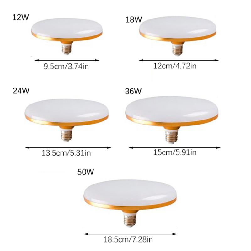 Led Bulb E27 Led Lamp Super Bright 12W 18W 24W 36W 50W Ufo Leds Lights Indoor Warm White Lighting Table Lamps Garage Light