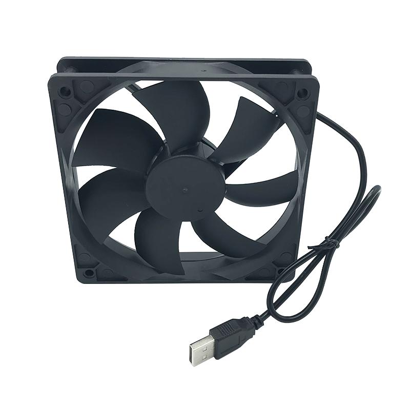 120mmx120mmx25mm 80mmx80mmx25mm 12Volt Fluid Bearing USB Exhaust Cooling Fan 8 cm чёрный