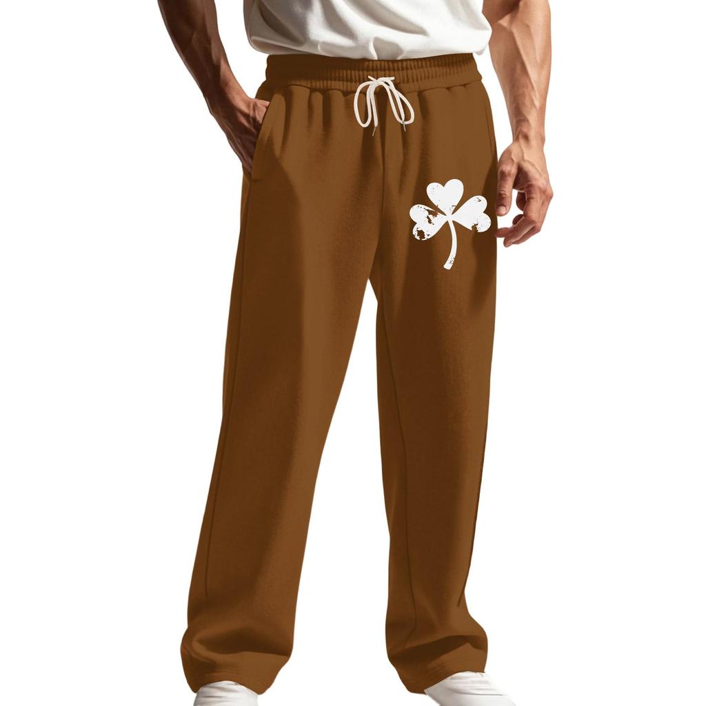 Men's  Sports  Leisure  Straight  Cylinder  Hoodie  Trousers