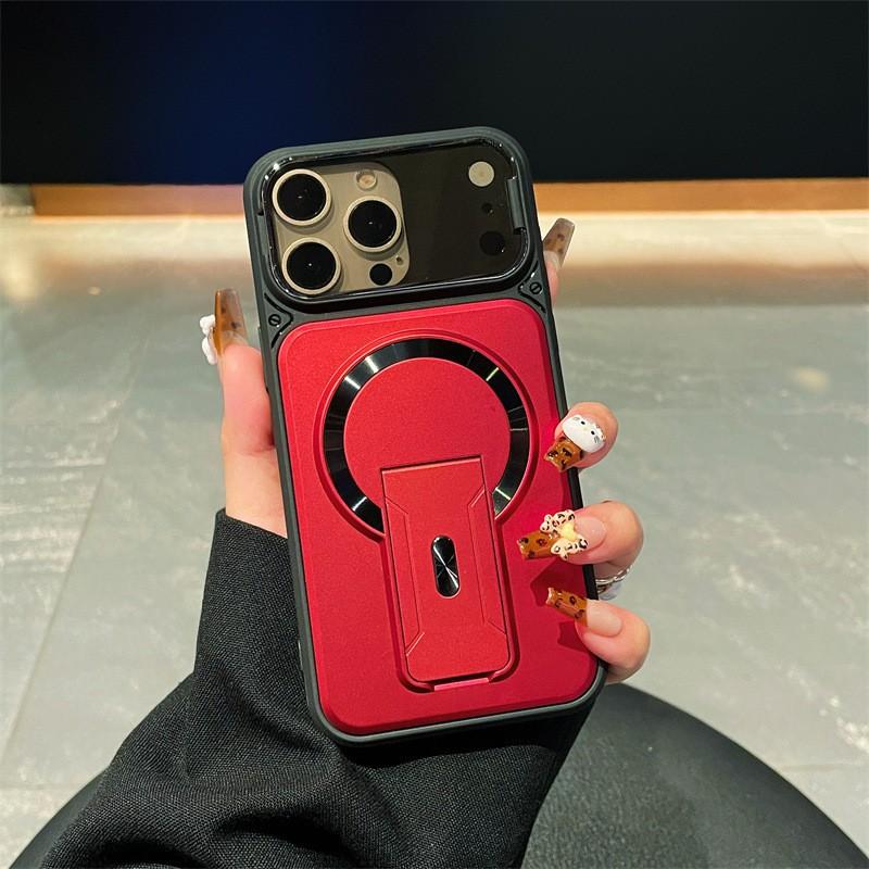 Magnetic Flip Phone Case With Hidden Kickstand IPhone 17 Pro Max 16 15 Series Shockproof Full Cover PC Matte