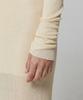 LADY VOLUME Cutting Line Slim Knit T-Shirt_Beige