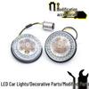 Harley Motorcycle 1157 LED Front/Rear Turn Signals & Brake Lights - White/Yellow
