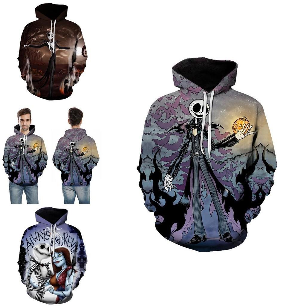 Nightmare Before Christmas Hoodie Pullover Sweatshirt Featuring Jack And Sally Design