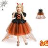 Children's Halloween Bowknot Mesh Princess Dress for First Birthday