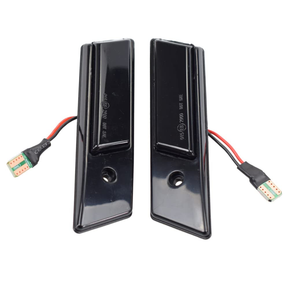 2Pcs Dynamic LED Fender Side Marker Lamp Fender Turn Signal Light Indicator Blinker Compatible with BMW 3 5 7 Series E32 E34 E36