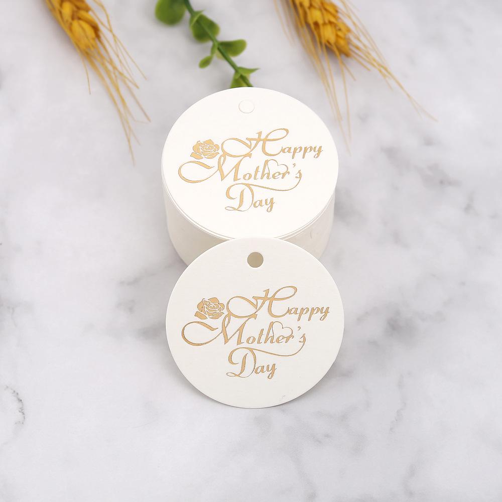 Kulatá dárková visačka ke Dni matek - Závěsná dekorace a suvenýrová kartička na pečení