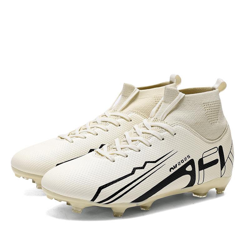 2 new men's and women's breathable high-top long and short nail football shoes fashionable non-slip sports shoes