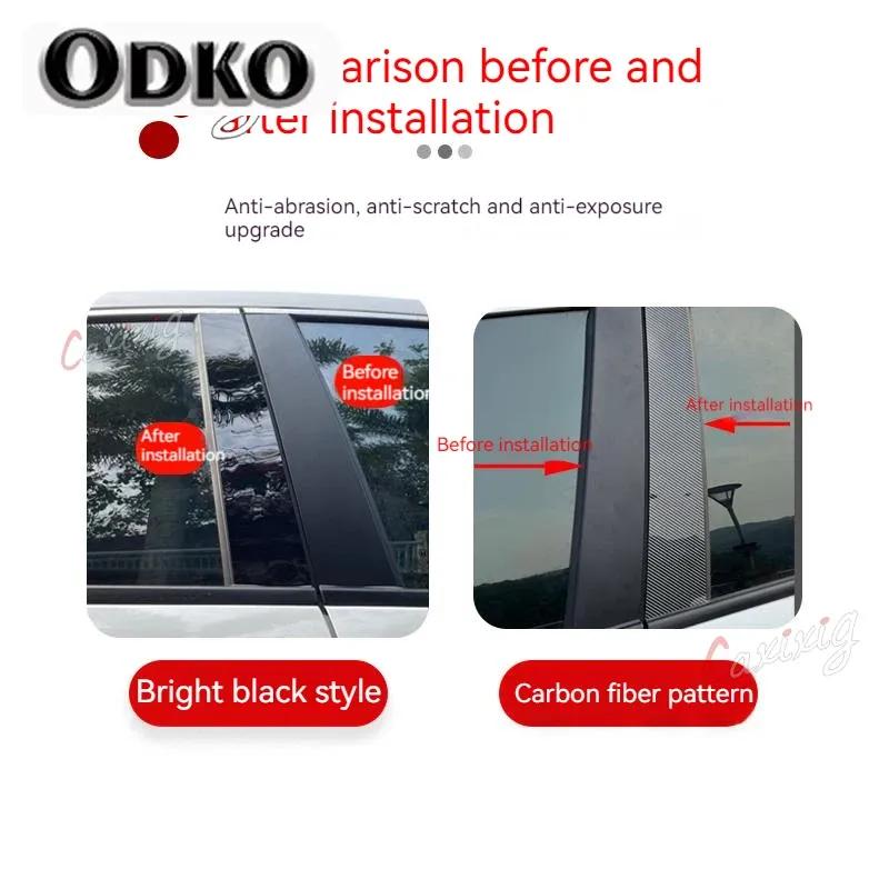 6Pcs/Set Car Sticker Pillar Posts Door Window Panel Covers Trim Decor For BMW F30 3Series 2012 2013 2014 2015 Gloss Black