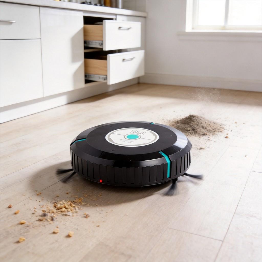 Home Cleaning Robot With Battery Power For Small Rooms Perfect For Lazy Daily Use
