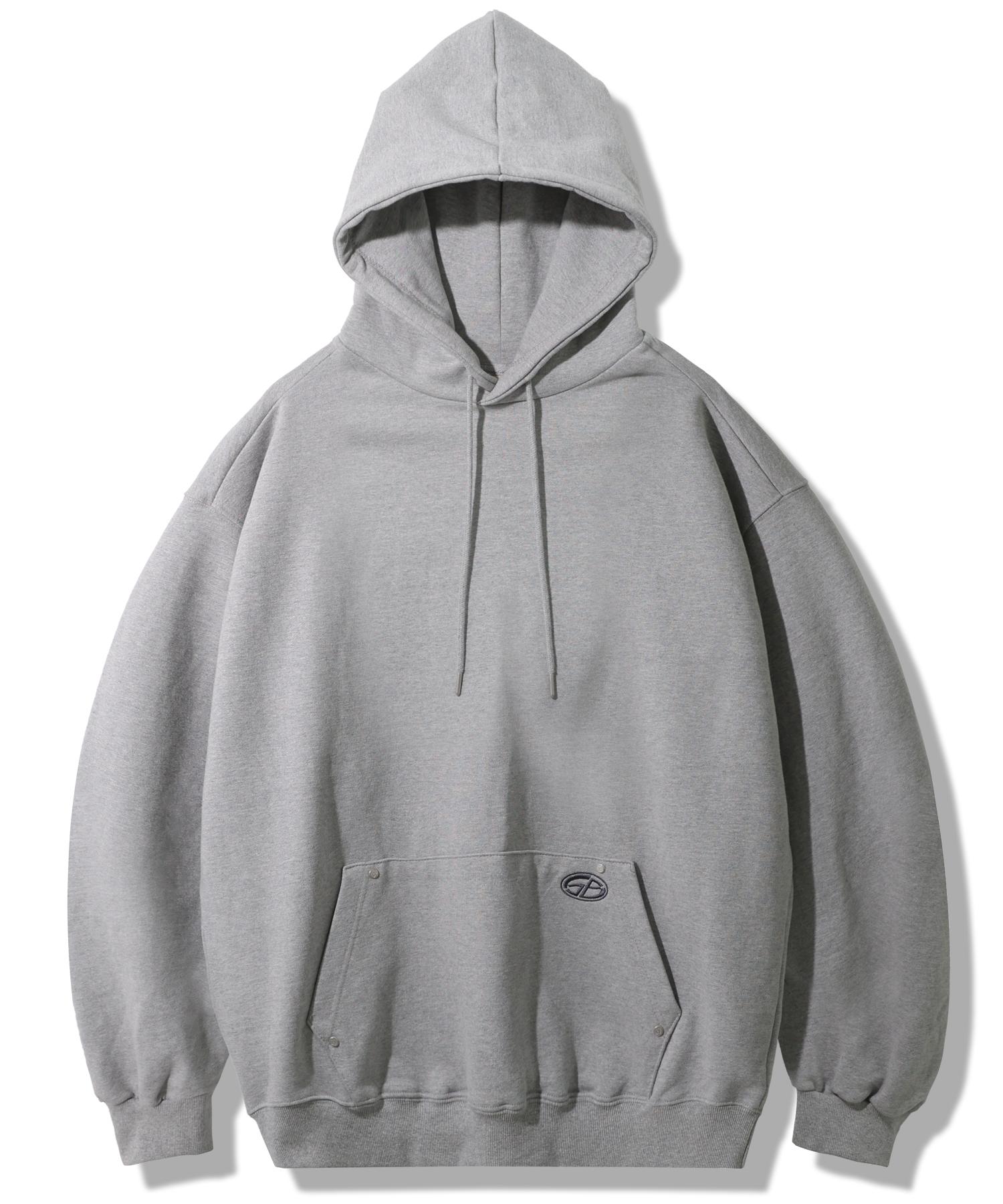 Goobin Oversized Mini Logo Hoodie - Grey Gray/L