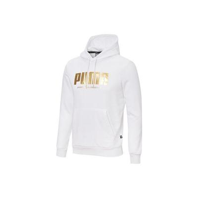 Puma Feiertags-Foliendruck Sport-Pullover Hoodie Herren Tops Weiß 586351-02