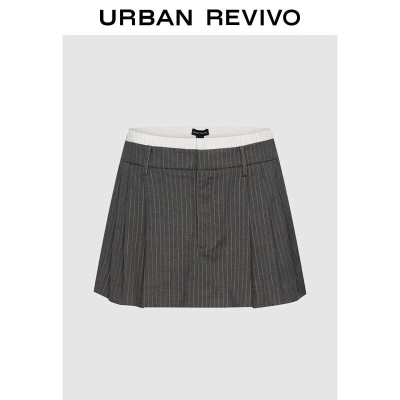 

UR2026 Faux Two-Piece Striped Mini Skirt S