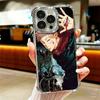 Anime Itadori Yuji JUJUSU Soft Phone Case For iPhone 15 16 17 Air 14 Pro Max 16E Plus 13 12 Mini Plating Anti-Fall Fundas