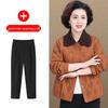 50s Inspired Petite Women's Spring/Autumn Jacket – Short Style Lapel Top for Middle-Aged & Elderly Noble Ladies
