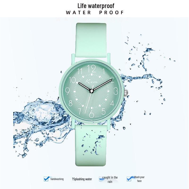 Waterproof Quartz Watch for Middle and High School Girls - Simple Design