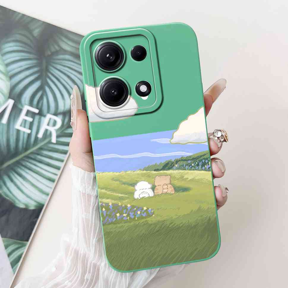 Simple Silicone Case For Redmi Note14S 4G Cute Panda Rabbit Shockproof Back Cover Note14 For Xiaomi Redmi Note 14 14S Cases