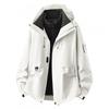 3-in-1 Detachable Fleece Lined Hiking Jacket Waterproof Windproof Outdoor Workwear Men Women
