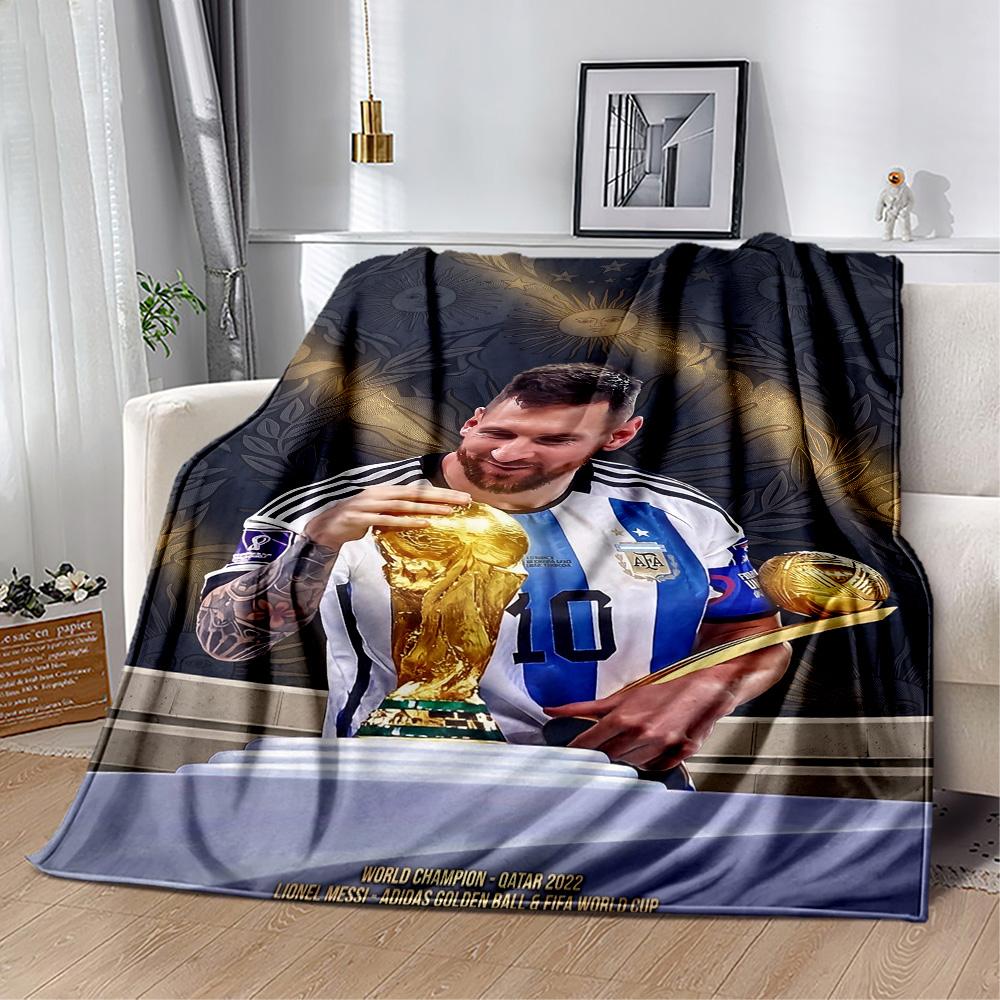 Messi 531 Blanket Warmthful Decor Perfect for Picnics Office Chair Chair for All Seasons Warmthful Decor Ideal Gift for Friends Family Couples Picnic