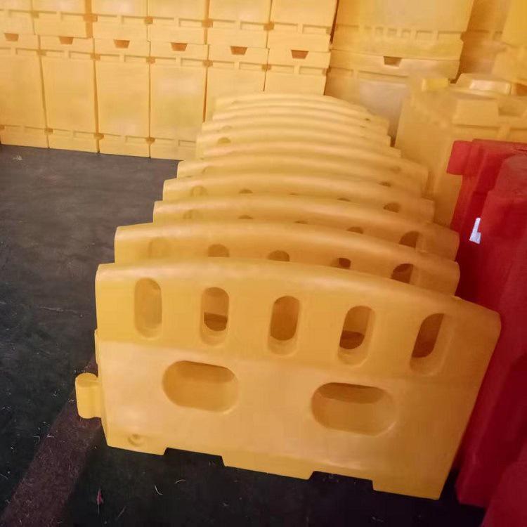 Mobile Water-Filled Traffic Barrier: Rotomolded, Two-Hole Anti-Collision Guardrail