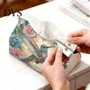 Holiday Gift for Craft Lovers DIY Faux Diamond Art Painting Tissue Box, Leather Desktop Creative Gifts Children Holder Pouch, 5D Rhinestone Embroidery