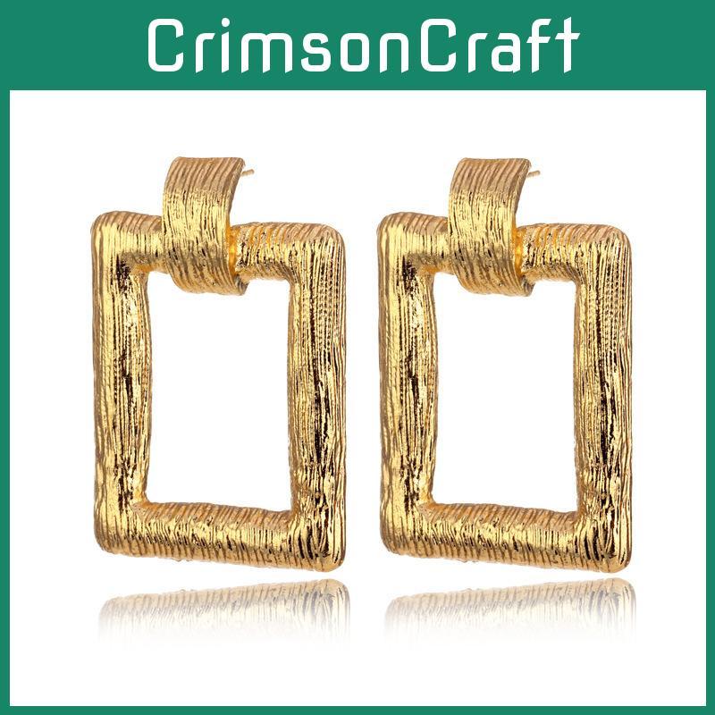 Elegant Geometric Alloy Earrings For Women Fashionable Street Style Jewelry