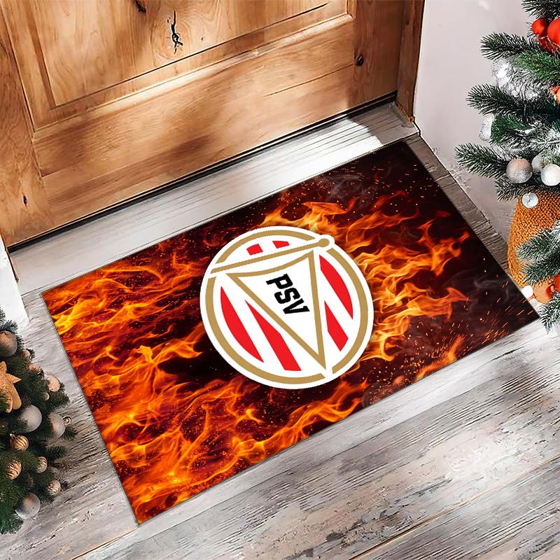 PSV Eindhoven FC Soccer Football Pattern Soft Area Rug Non Slip Indoor Floor Carpet Sports Decor Mat for Bedroom