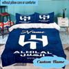 Custom Name 3PCS Hilal FC Crest Bedding Set Including 1pc Duvet Cover And 2pcs Pillowcases for Bedroom, Dormitory Gift Home Decor