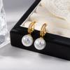 Elegant Multi-Wear Pearl Earrings Women Vintage French Chic Minimalist Studs With White Or Pink Imitation Pearls