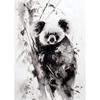 Chinesische Tuschezeichnung Retro Tiere Vintage Poster Tiger Panda Drache Nashorn Retro Leinwand Wandkunst Wohnzimmer Heimdekoration